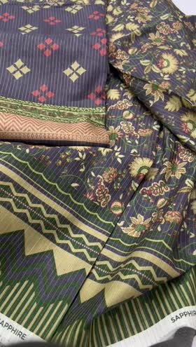 Rs 3950 Sapphire Zari Khaddar  3pc Rs 3950 Sapphire Zari Khaddar  3pc